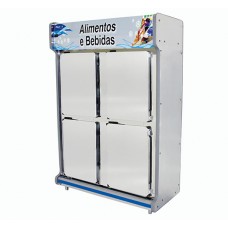 Geladeira Comercial Inox 4 Portas Injetada - Polofrio